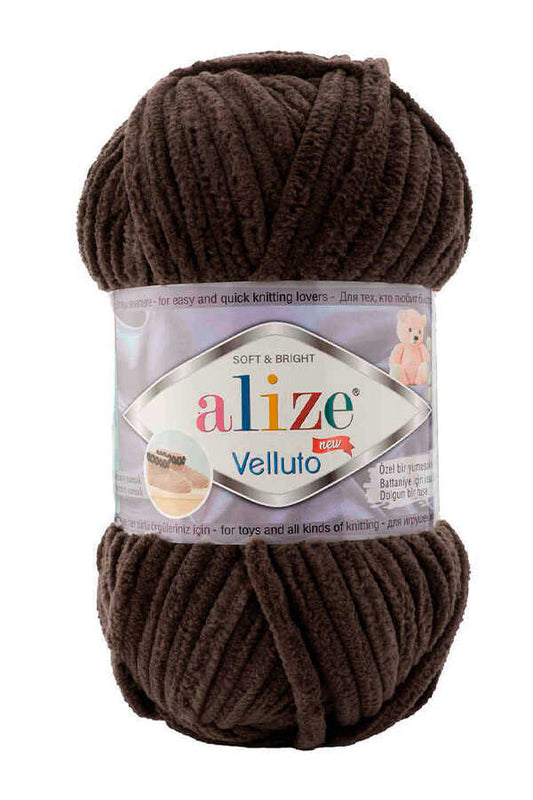 Alize Velluto 26 Bitter kadife örgü ipliği - LivanConcept