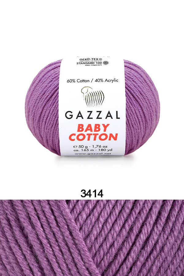 Gazzal Baby Cotton örgü ipliği Leylak - LivanConcept