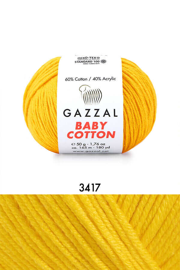 Gazzal Baby Cotton örgü ipliği Sarı - LivanConcept