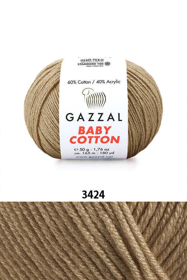 Gazzal Baby Cotton örgü ipliği Kamel - LivanConcept