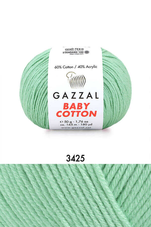 Gazzal Baby Cotton örgü ipliği Mint - LivanConcept
