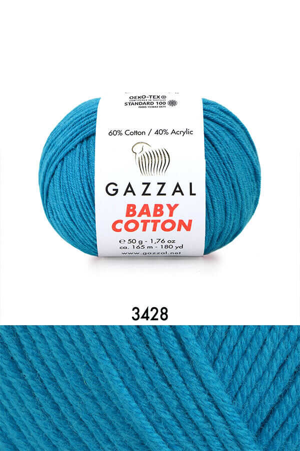 Gazzal Baby Cotton örgü ipliği Turkuaz - LivanConcept
