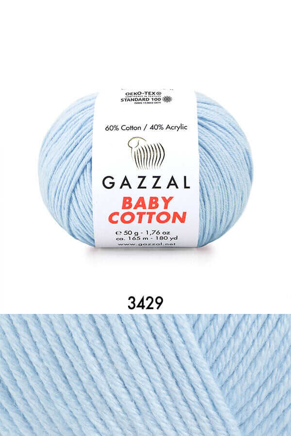 Gazzal Baby Cotton örgü ipliği Soft Mavi - LivanConcept