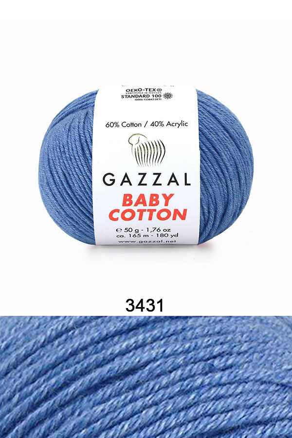 Gazzal Baby Cotton örgü ipliği Denim - LivanConcept