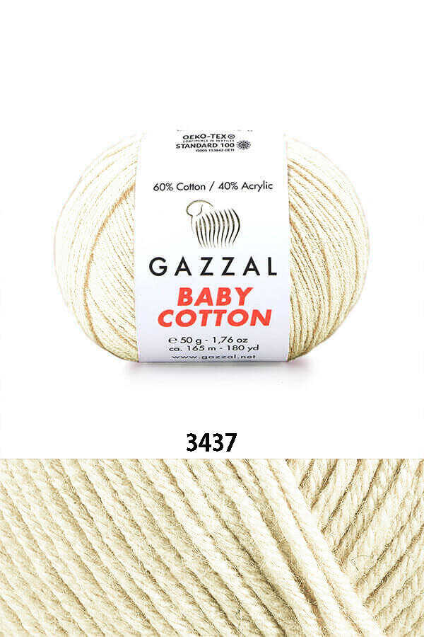 Gazzal Baby Cotton örgü ipliği Krem - LivanConcept