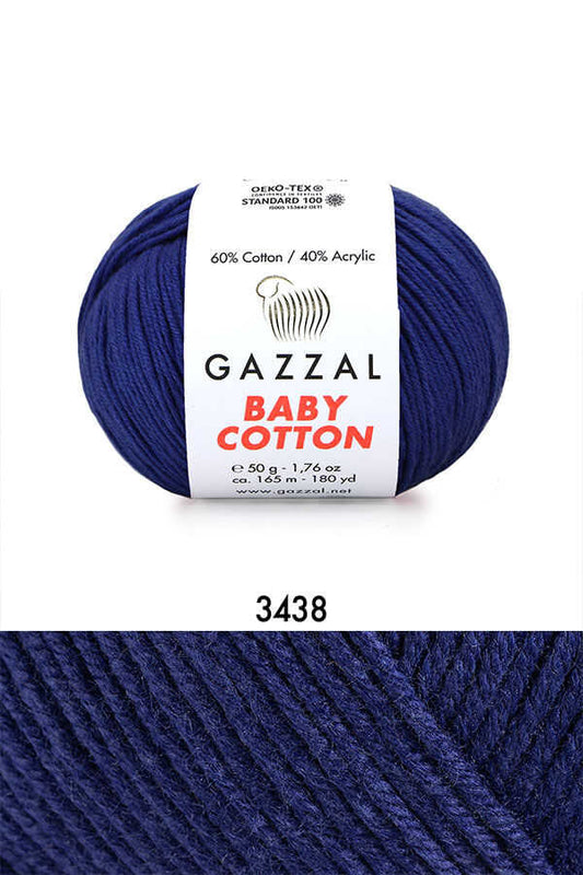 Gazzal Baby Cotton örgü ipliği Gece Mavi - LivanConcept