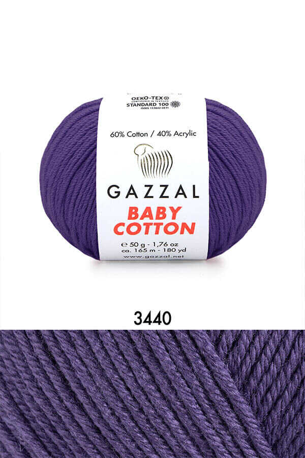 Gazzal Baby Cotton örgü ipliği Mor - LivanConcept