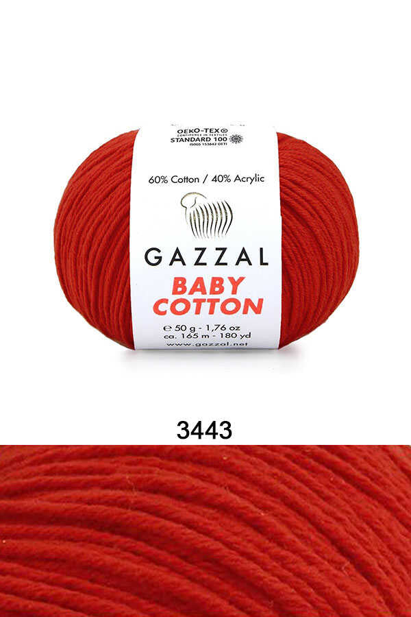 Gazzal Baby Cotton örgü ipliği Kırmızı - LivanConcept