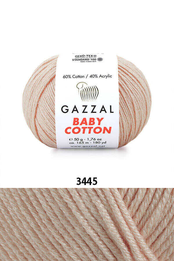 Gazzal Baby Cotton örgü ipliği Ten (3445) - LivanConcept