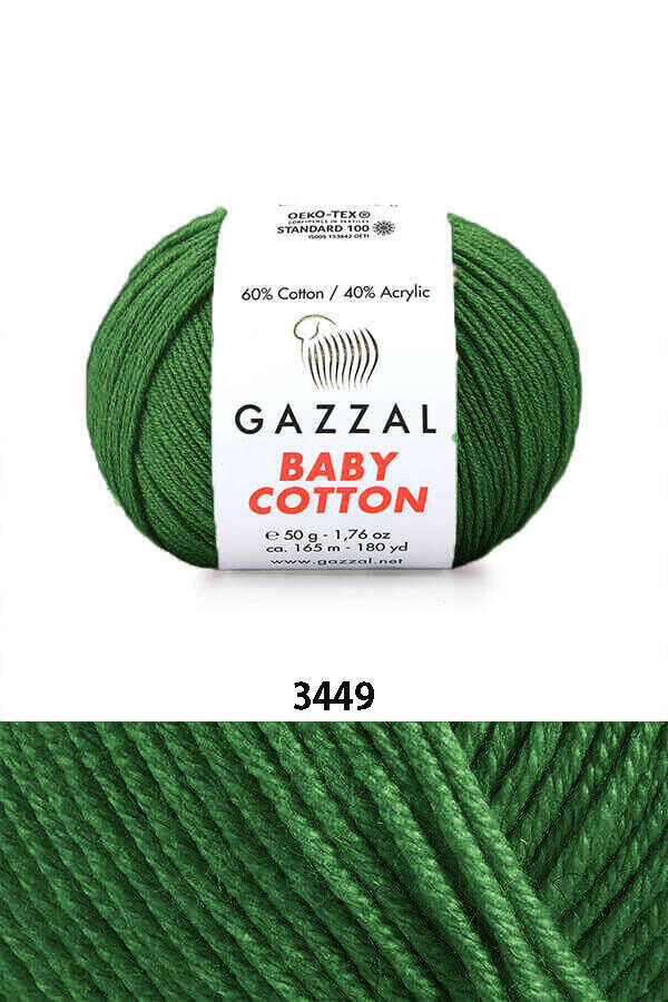 Gazzal Baby Cotton örgü ipliği Çam - LivanConcept