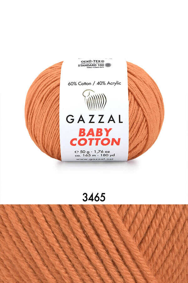 Gazzal Baby Cotton örgü ipliği Yavruağzı (3465) - LivanConcept