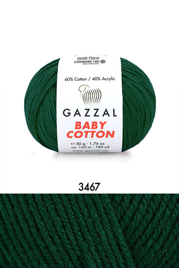 Gazzal Baby Cotton örgü ipliği Zümrüt - LivanConcept