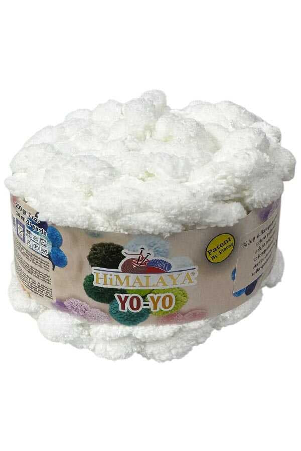 Himalaya Yo-Yo ponpon örgü ipliği Beyaz - LivanConcept