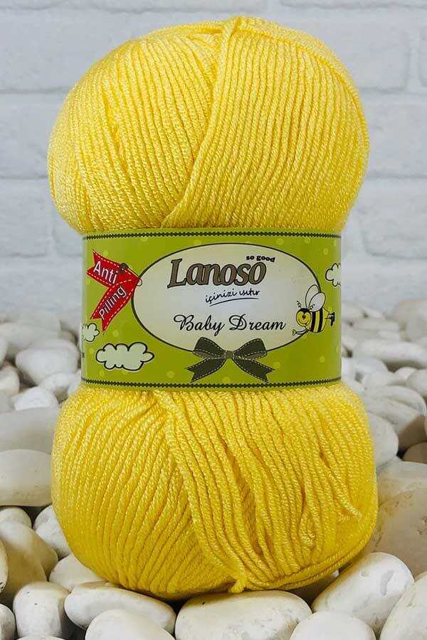 Lanoso Baby Dream örgü ipliği Sarı - LivanConcept