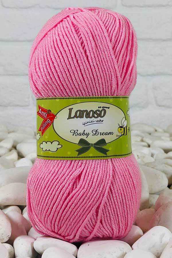 Lanoso Baby Dream örgü ipliği Şeker Pembe - LivanConcept