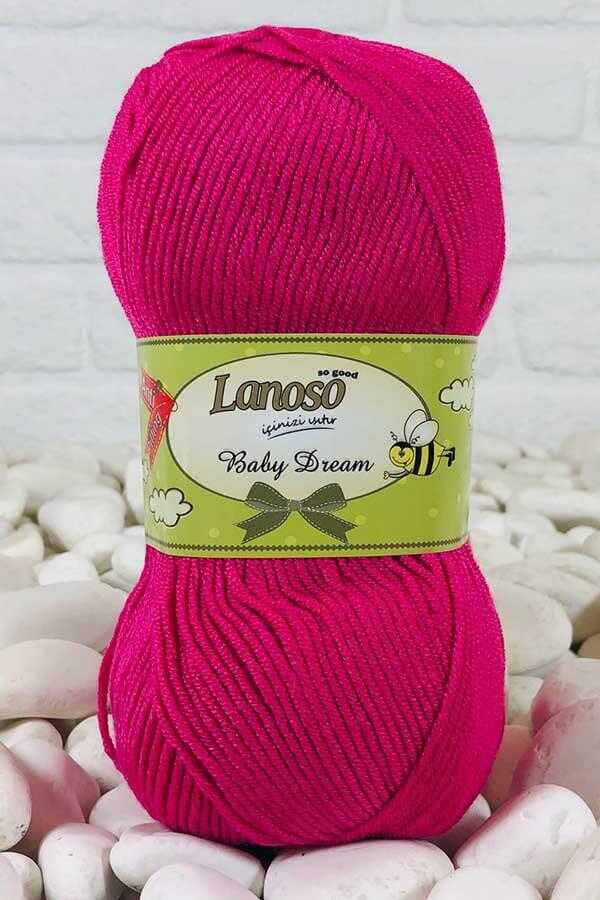 Lanoso Baby Dream örgü ipliği Koyu Pembe - LivanConcept